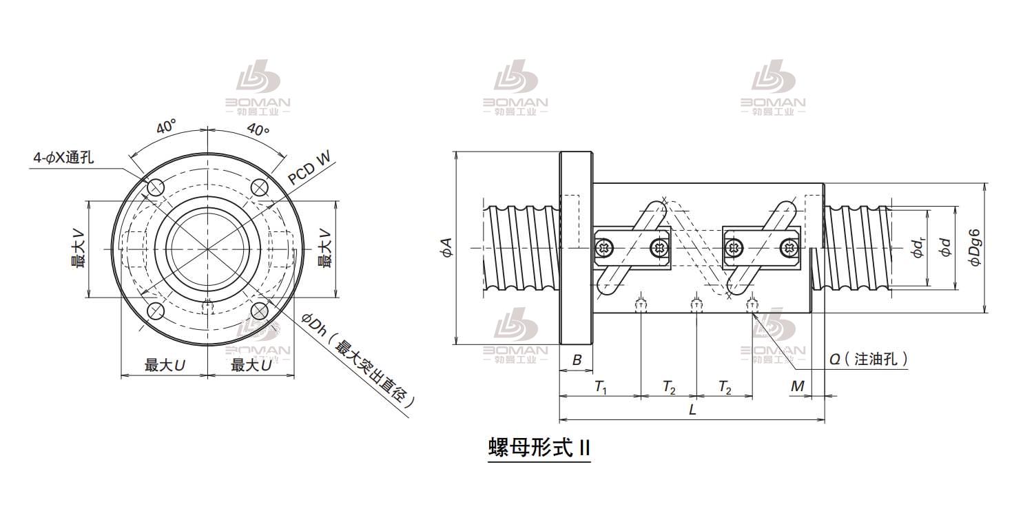 HTF5010-7.5-HTF注塑机滚珠丝杠