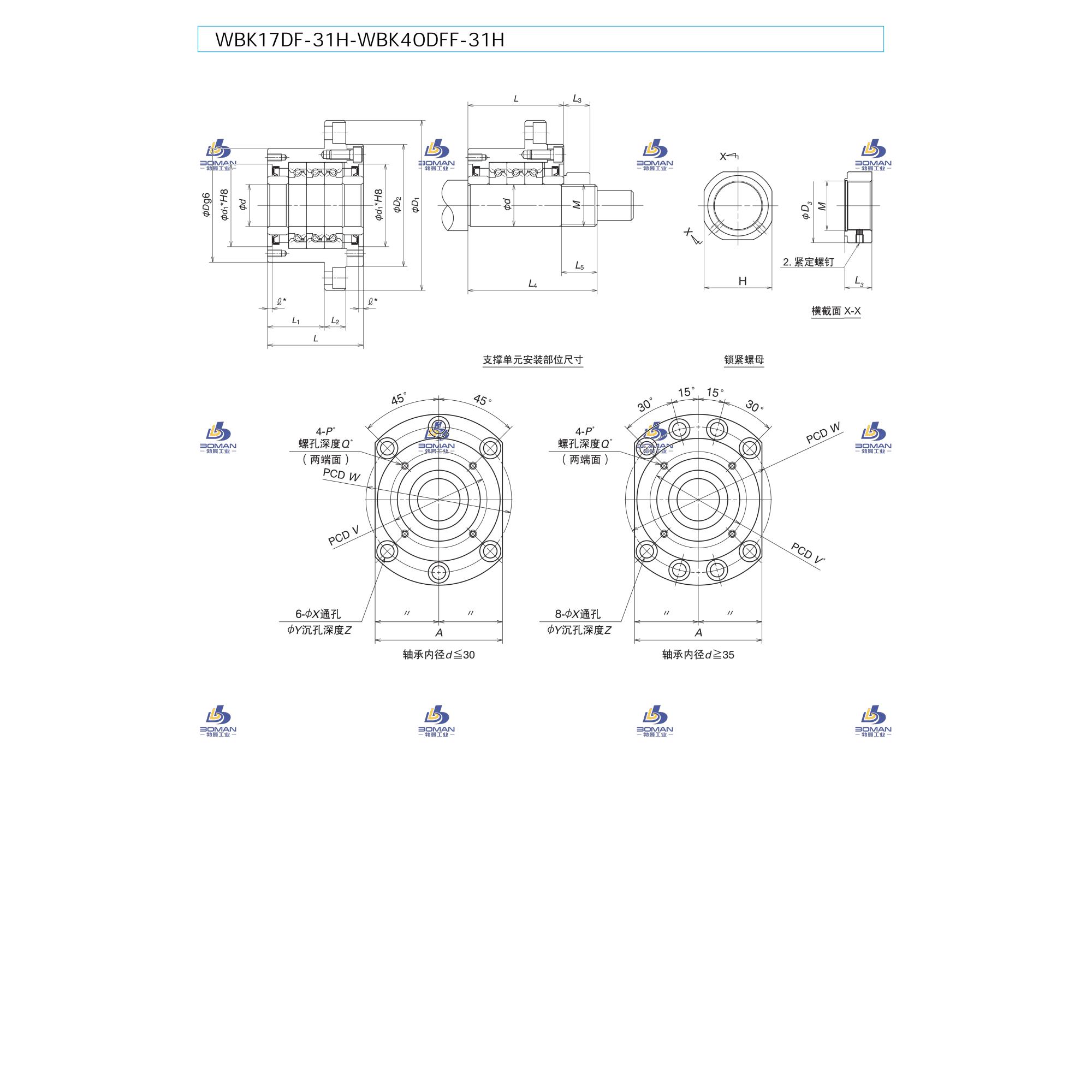 WBK35DFD-31H-高载荷机床专用支承单元